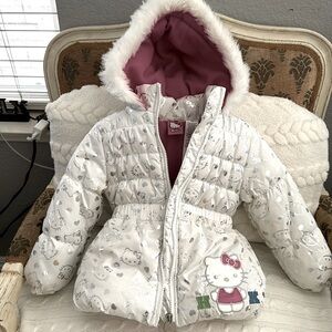 HELLO KITTY puffer hooded jacket 3T